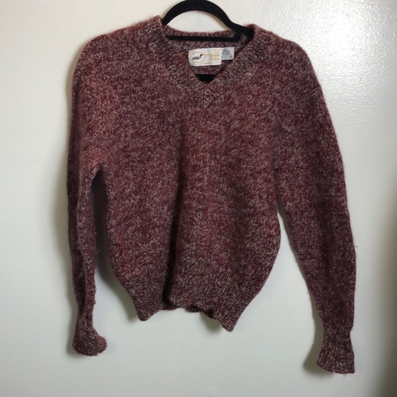 Pure Wool Burgundy Knit Sweater Minnesota - Picture 1 of 4